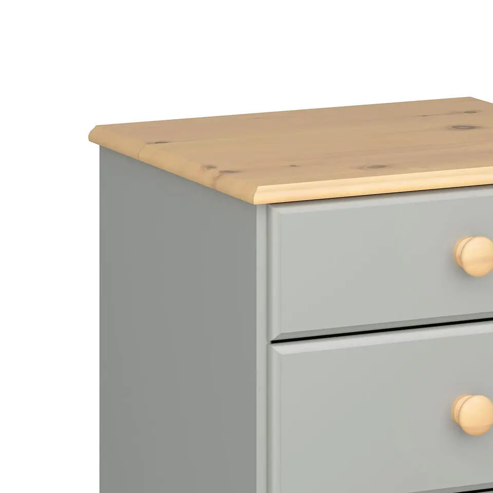 Hioshop Nilon nachtkastje 3 laden grijs