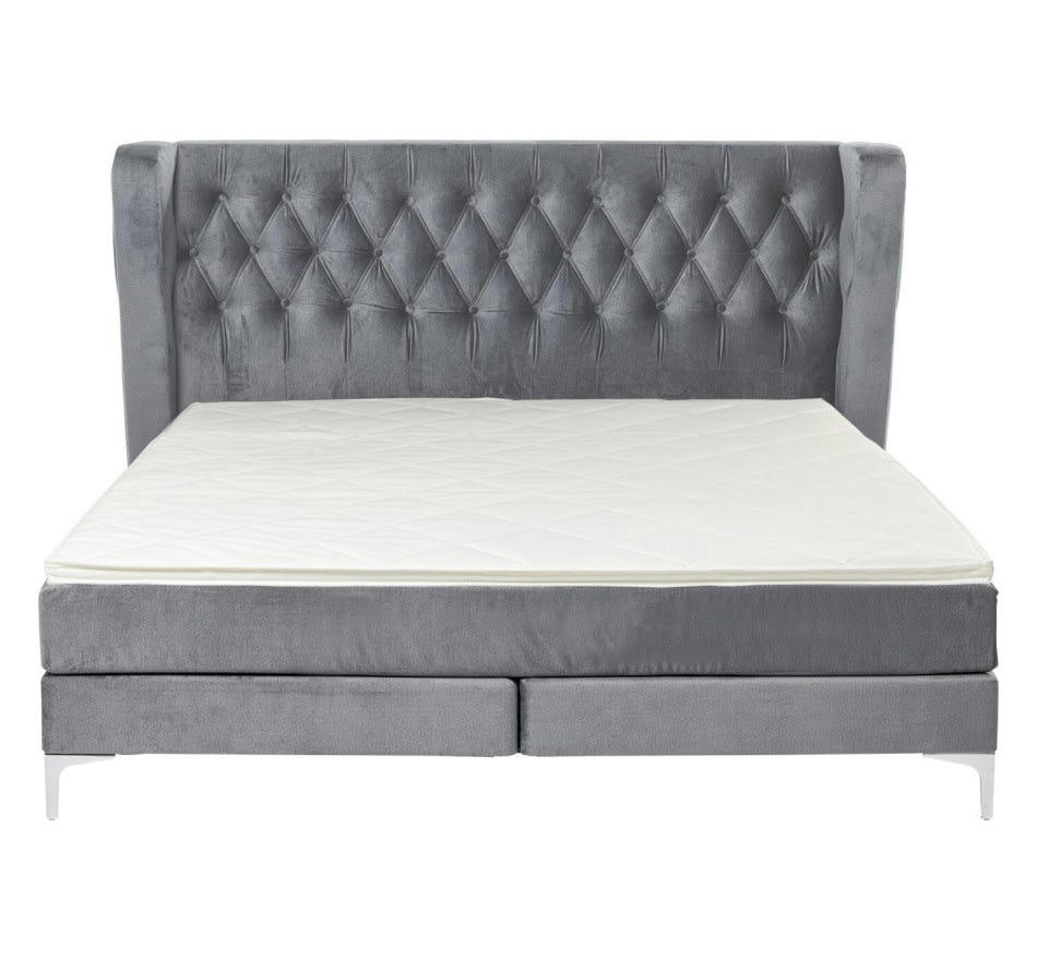 BENITO MOON - Lit Boxspring Benito Moon gris Kare Design Taille - 160x200cm