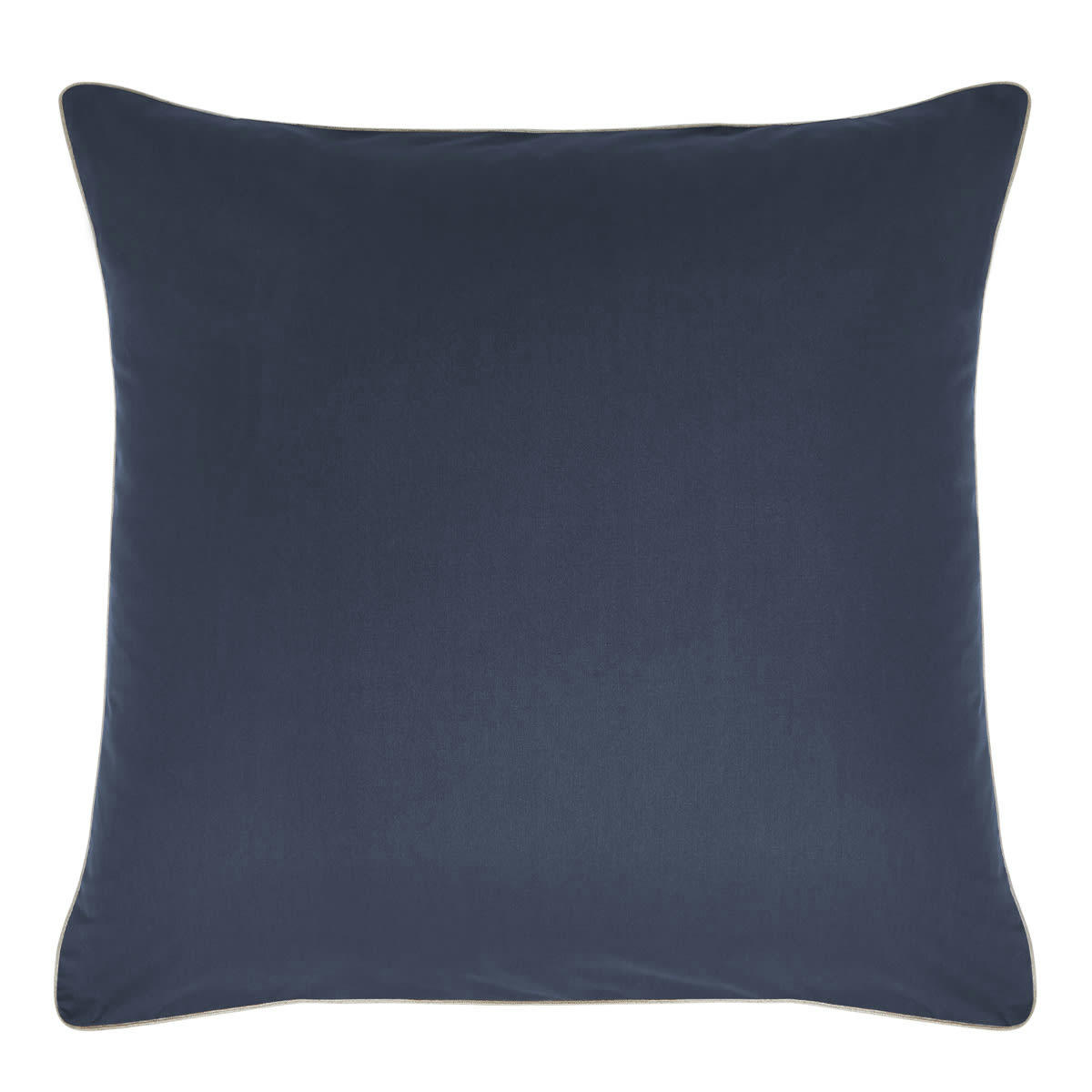 NOCTURNE - Taie d'oreiller unie en coton bleu nuit 63x63