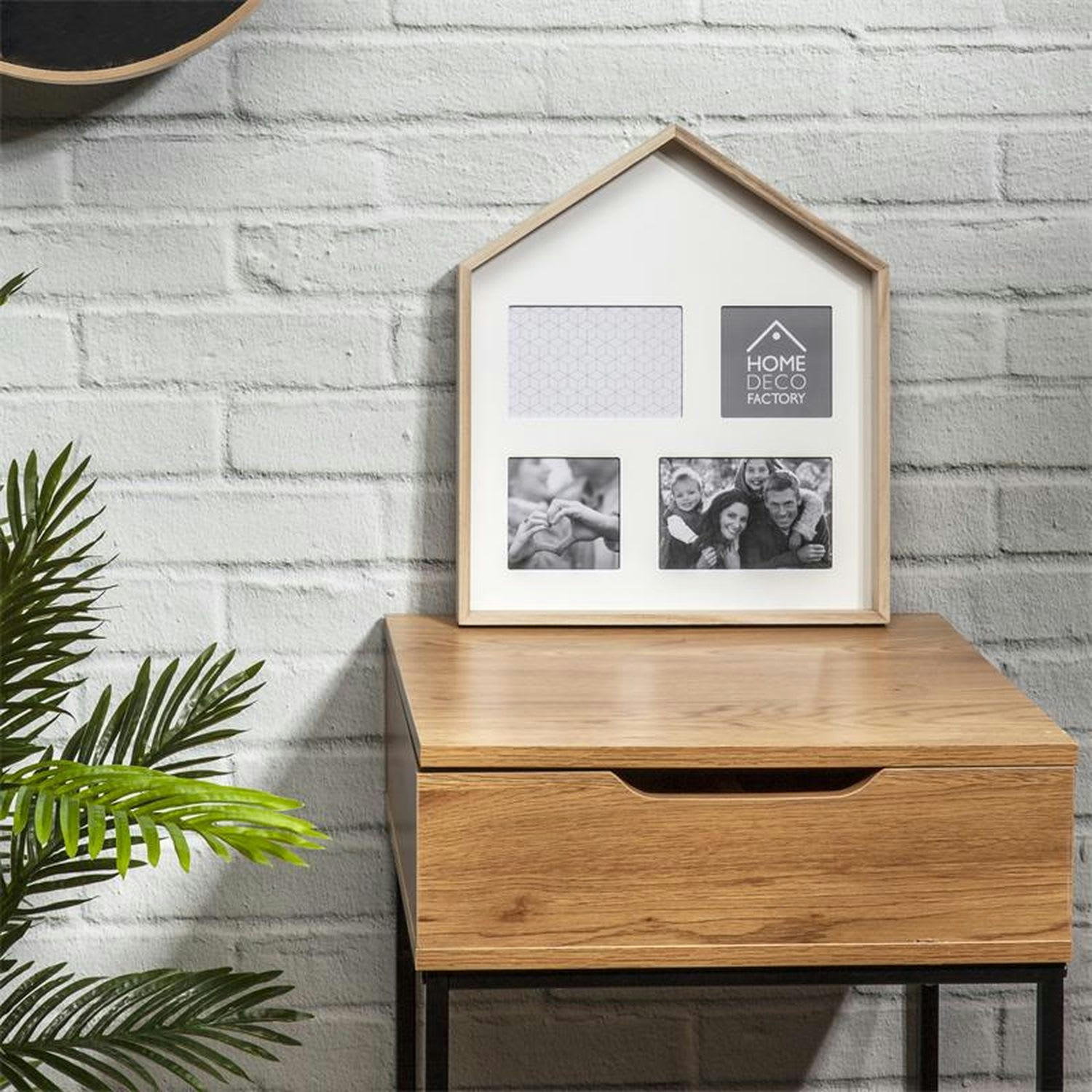 MAISON - Pêle-mêle design bois maison 4 photos marron