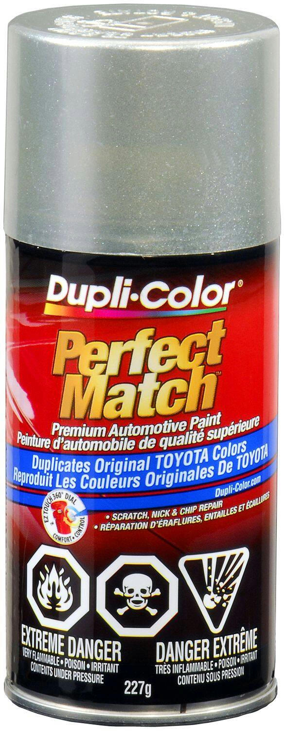 Dupli-Color Perfect Match Premium Acrylic Lacquer Automotive Aerosol Spray Paint, Silver Metallic (1C0), 227-g
