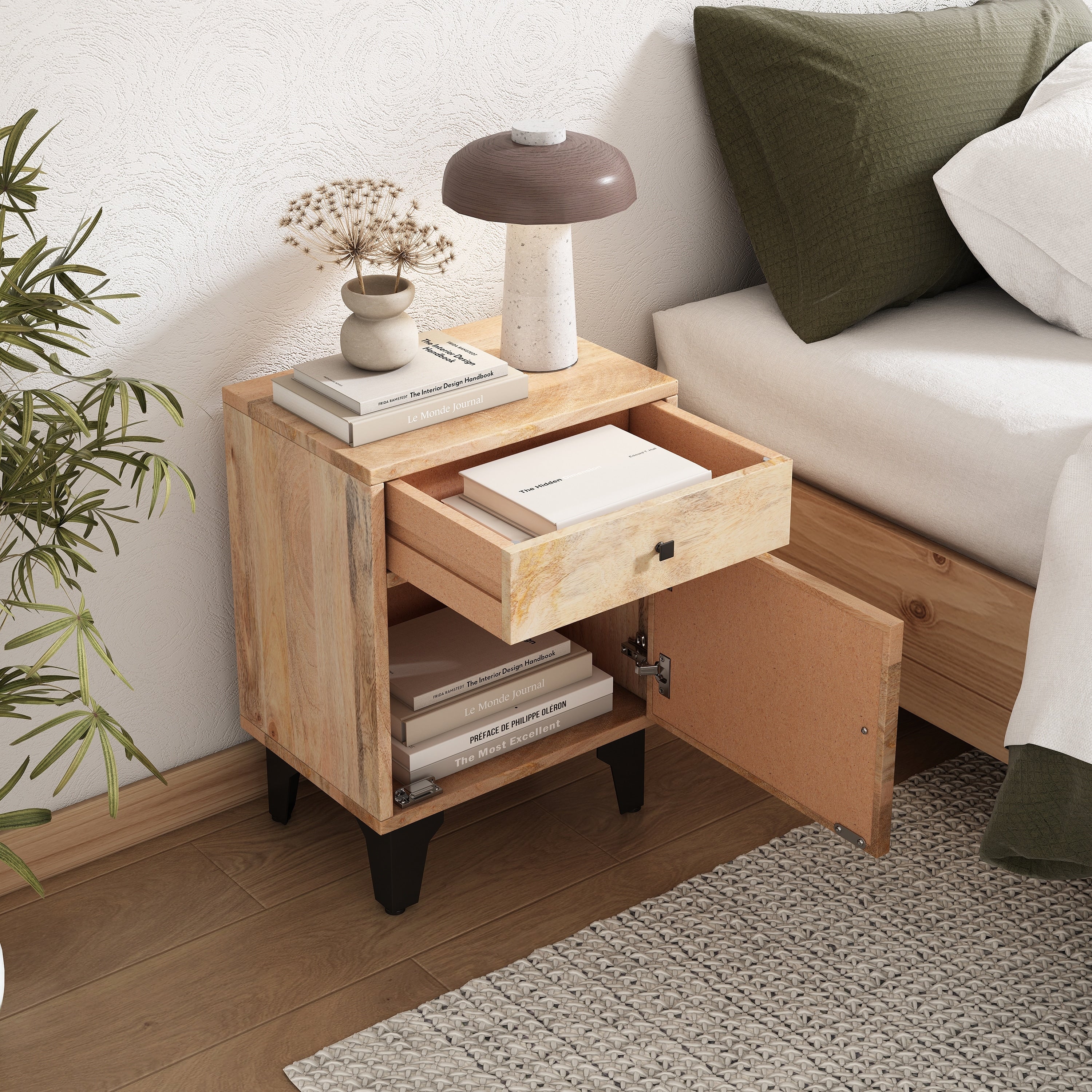 Solid Wood Nightstand