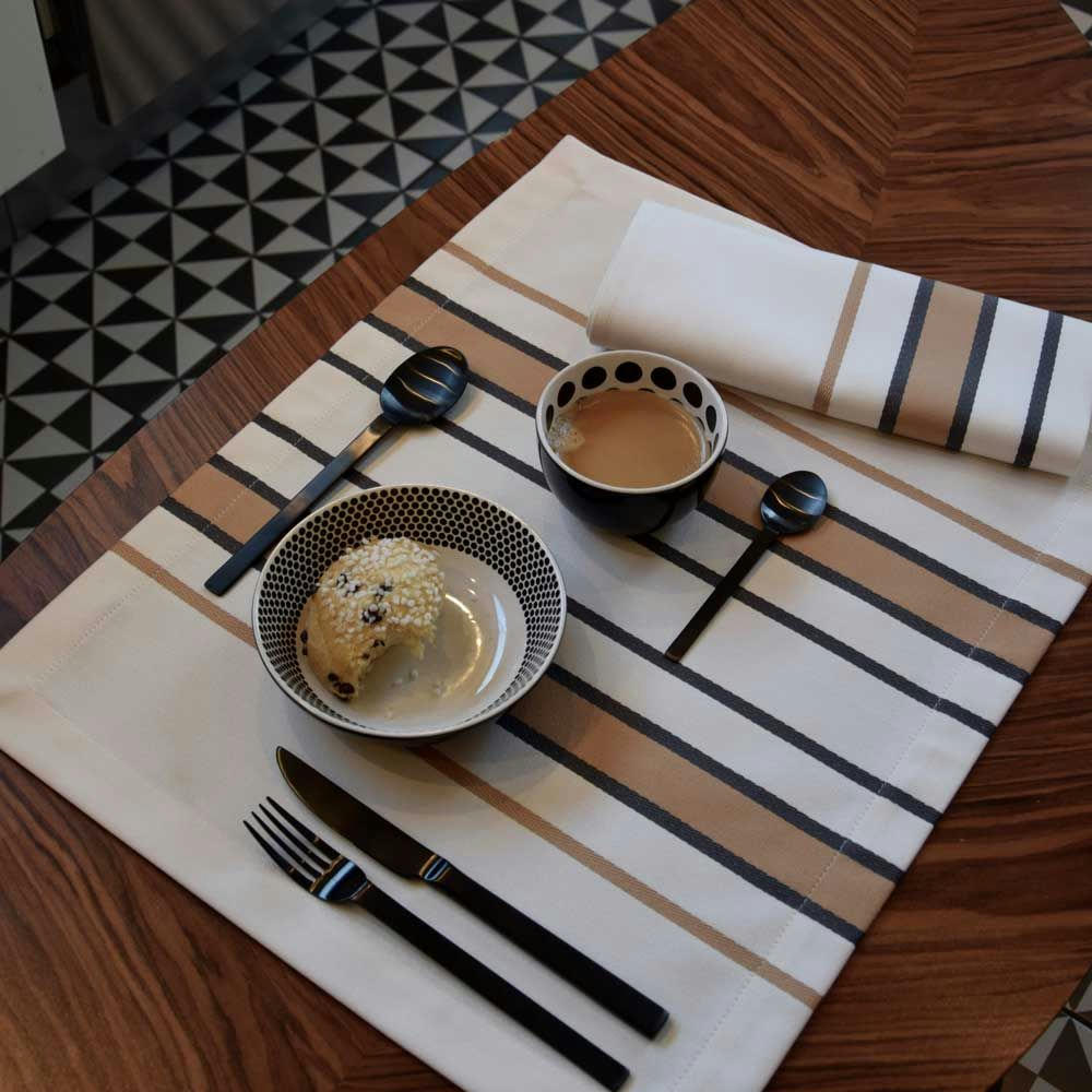 ESPELETTE - Set de table coton Marron 41x52 cm