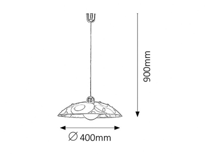 Lampa wisząca biały wzorzysty Jolly 1xE27x60W wym: 90x40x40 cm Rabalux
