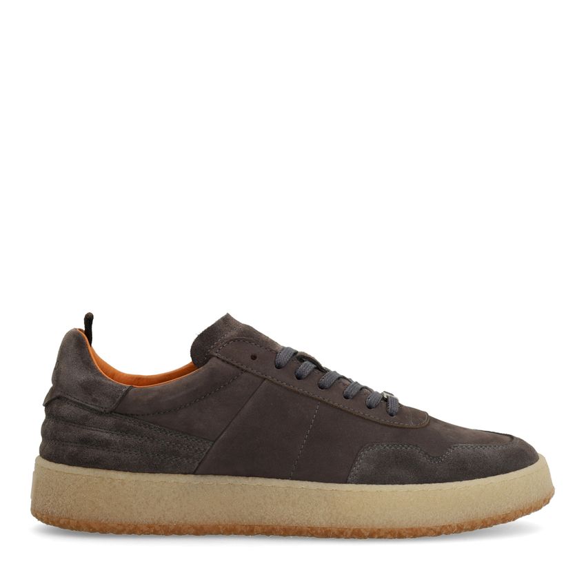 Manfield Grijze suède sneakers