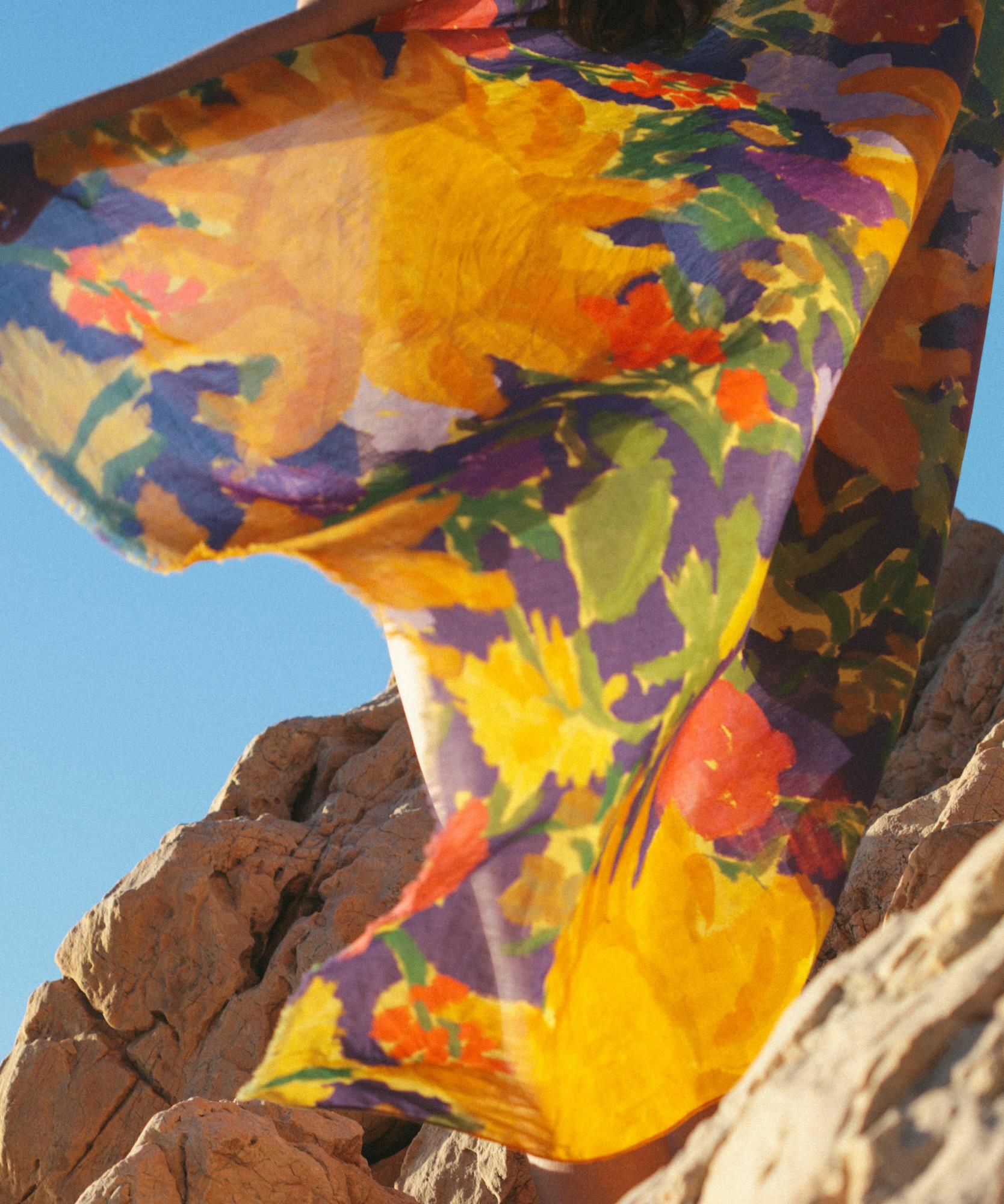 Paréo Echarpe Bouquet Soleil - 110 x 180cm