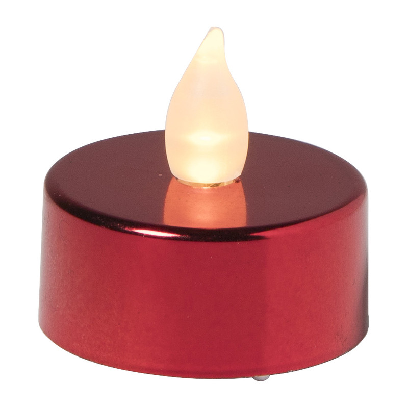 LED waxinelichten - rood - set van 5