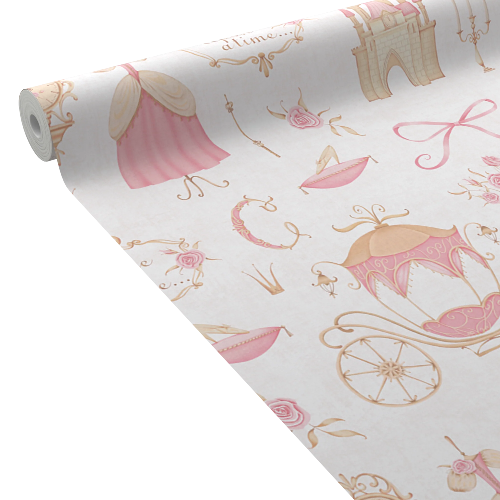 Papier peint intissé ROSALY LAND coloris rose dragée