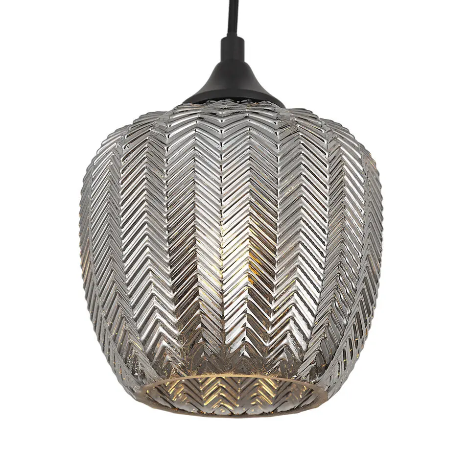 Qazqa hanglamp hanne grijs e27