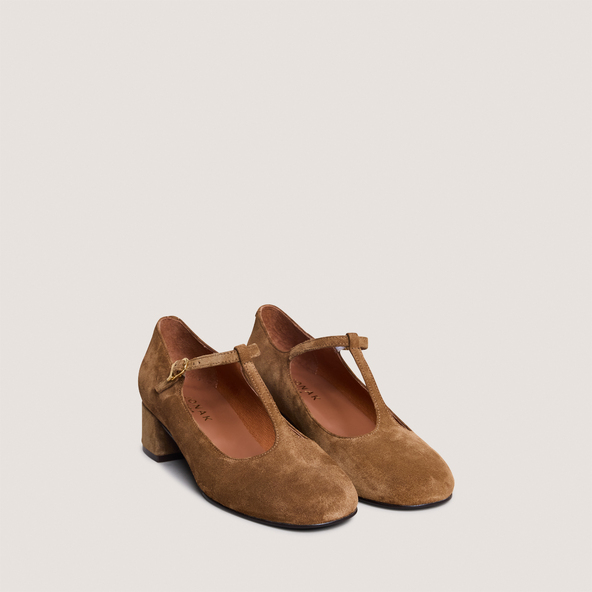 Salomés à petits talonsen croute cognac | DALOME