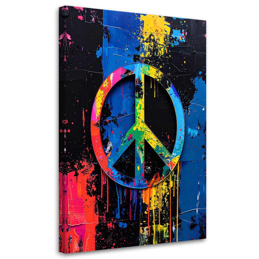 Obraz młodzieżowy, Banksy Symbol Pokoju Graffiti Street Art 20x30