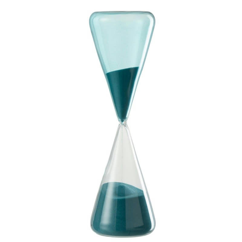 - Sablier en verre bleu 30 cm