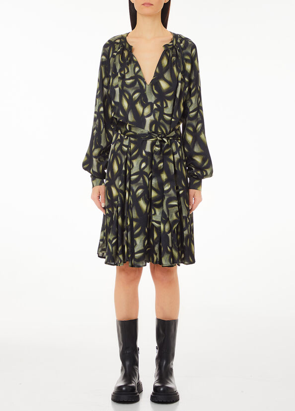 Vestito in raso stampato