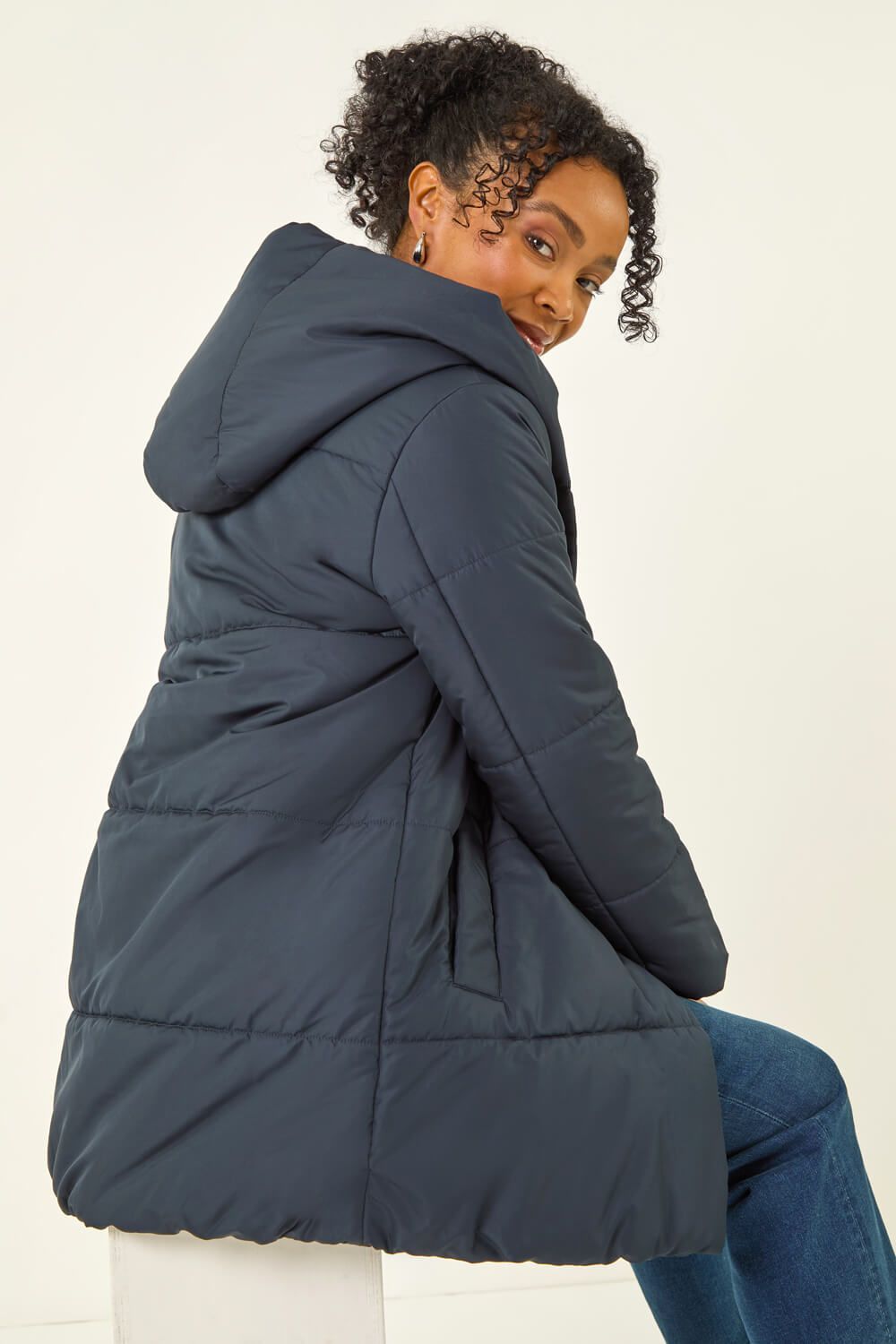 Roman Petite Hooded Quilted Puffer Coat