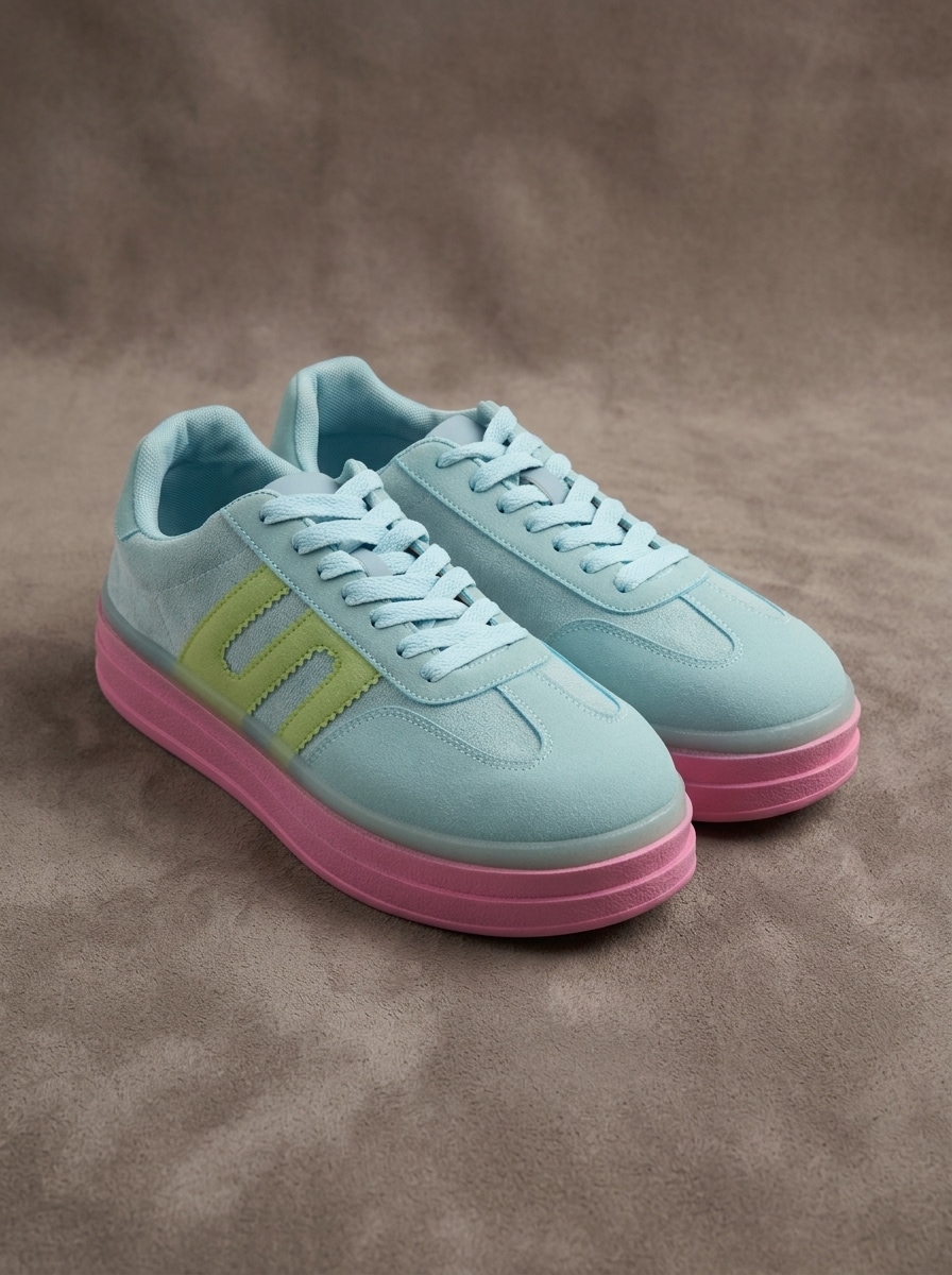 Sneakersy z imitacji zamszu