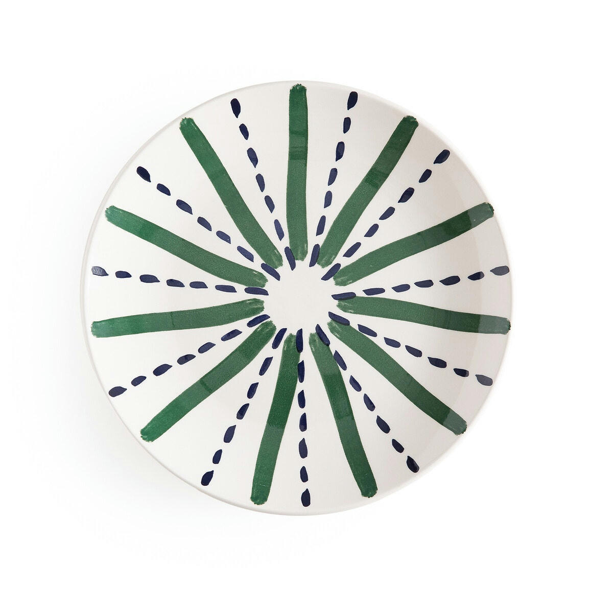 Lot de 4 assiettes plates faïence Riveri
