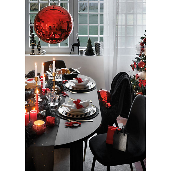 Lot de 12 assiettes de présentation RAYURES