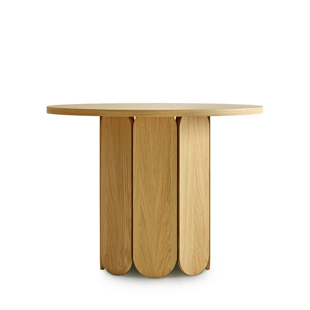 SOFT - Table à manger ronde en bois D100cm bois clair
