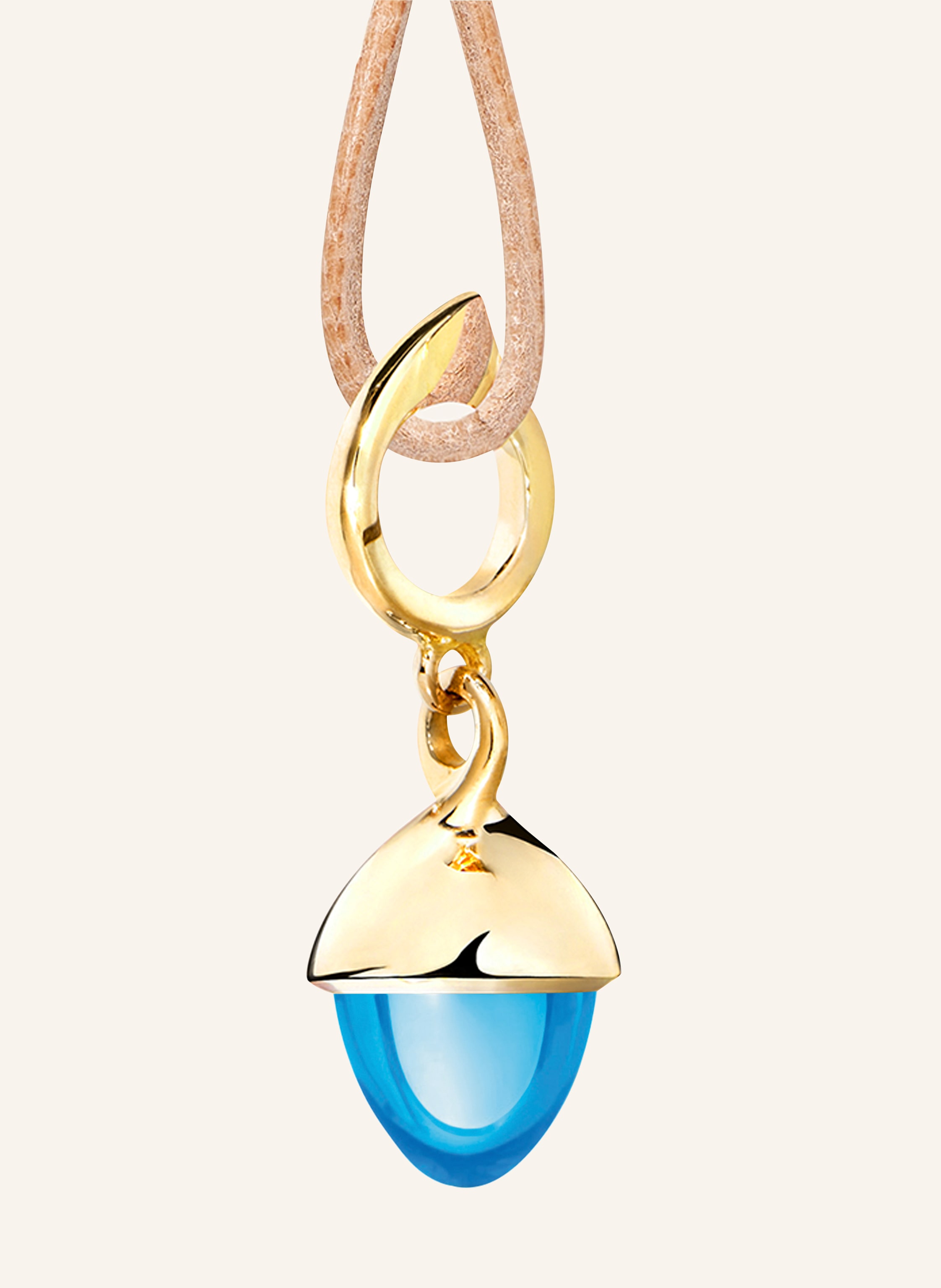 TAMARA COMOLLI Anhänger PENDANT MIKADO FLAMENCO SWISS TOPAZ aus 18 Karat Gelbgold mit Swiss Topas
