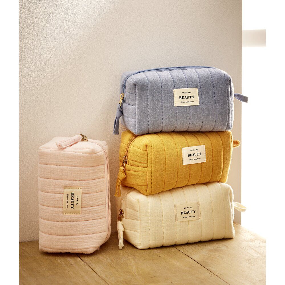 Trousse de toilette côtelée - 3 modèles