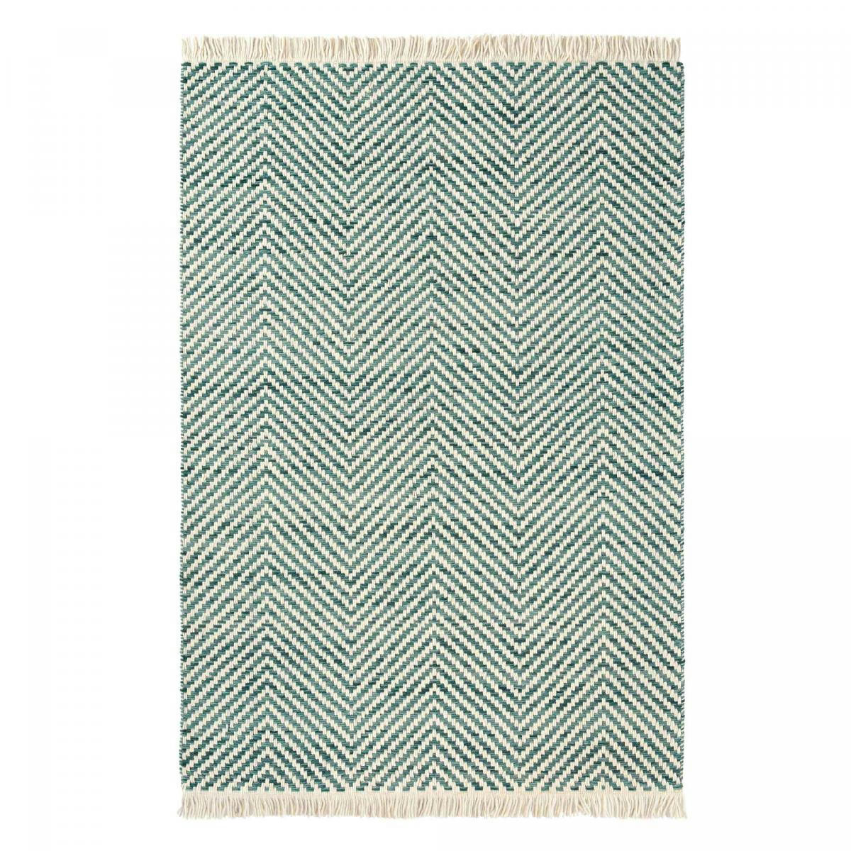 TWILL KM BCA 1A2T - Tapis kilim vert 200x280