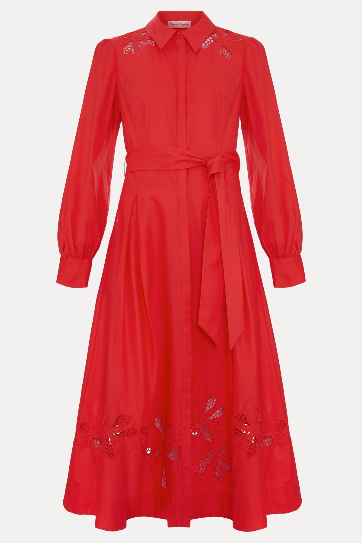 Phase Eight Kim Cutwork Hem Midi Dress