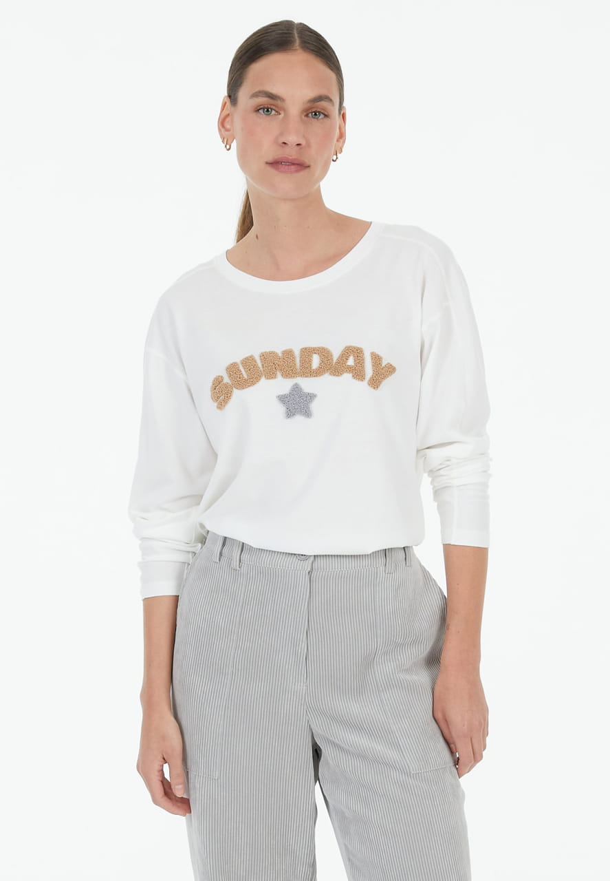 Shirt mit Frottée Applikation
