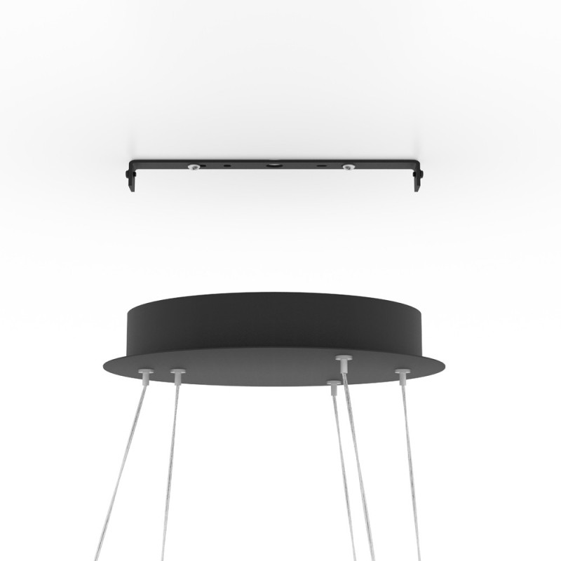 Suspension LED Lobinero-Z connectée noire Ø 58 cm 43,2 W