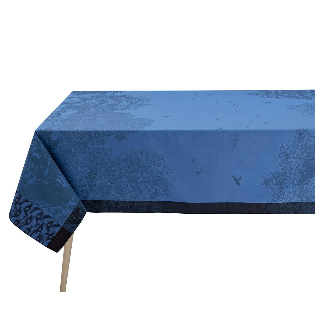 FORÊT ENCHANTÉE - Nappe en coton celeste 175 x 175