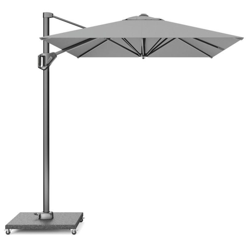 VOYAGER T1 - Parasol déporté rectangulaire 3x2 m simple inclinaison gris clair