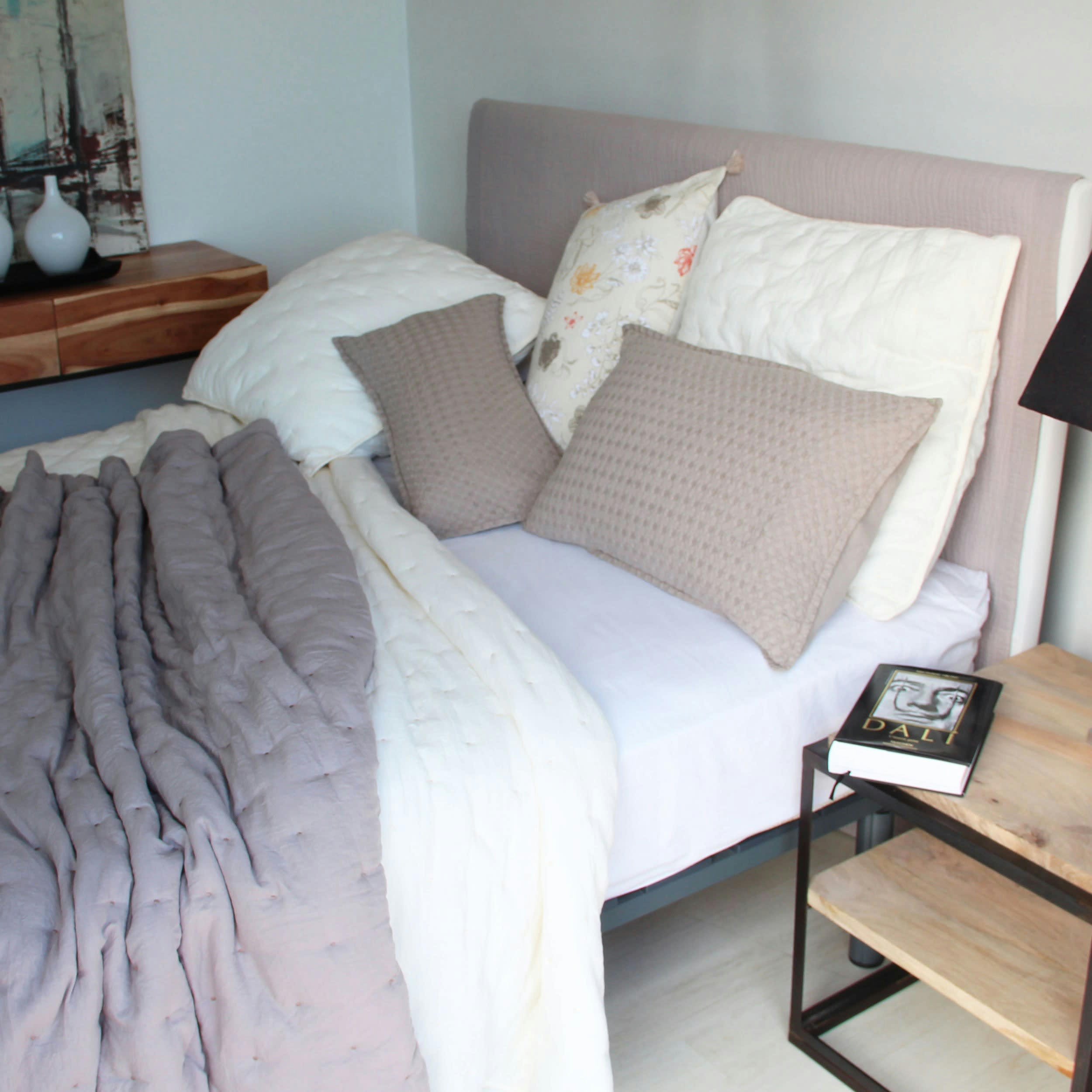 PALAZZO - Couvre lit en fibre synthétique beige 180x250