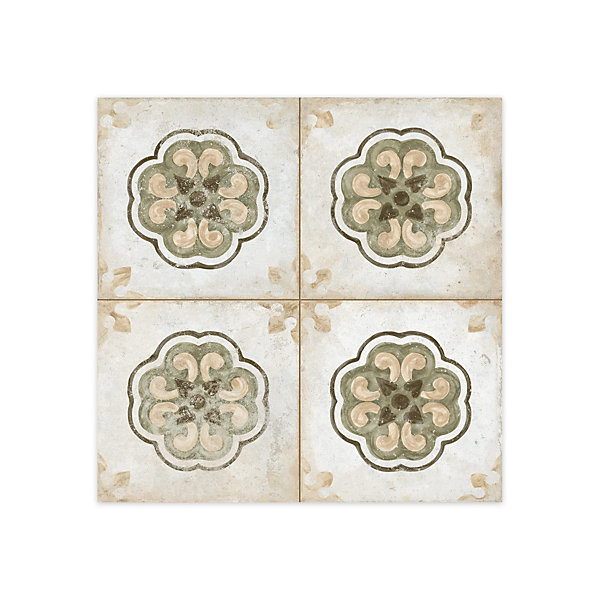 Carrelage Vintage effet Carreau ciment Multicolore Cirta 45x45x0,95 cm Velora - Sol et mur intérieur (vendu par carton de 1 m²) -