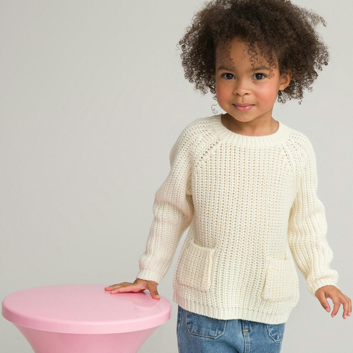 Pull col rond en grosse maille