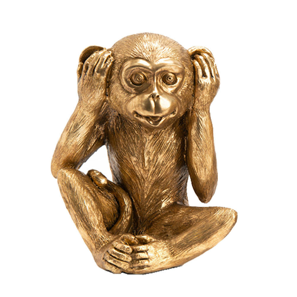 - 3 Statuettes Singes en résine Rien dit, Rien vue, Rien entendu