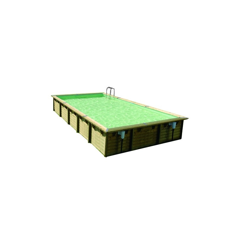 Piscine Linéa avec liner beige 3,5 x 15,5 x 1,55 m UBBINK