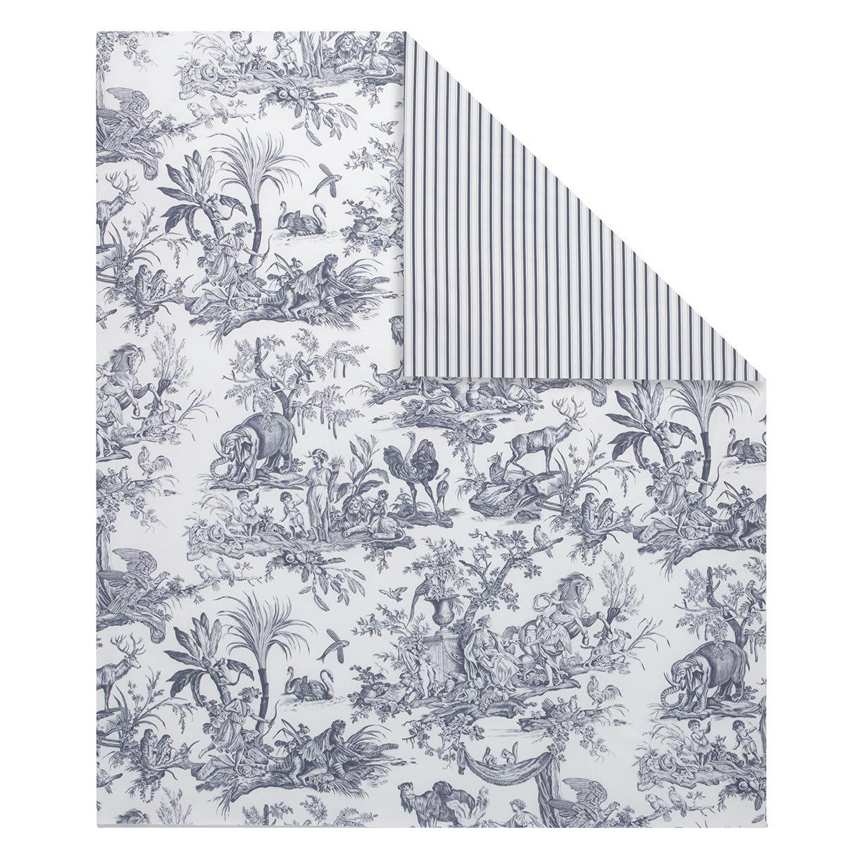 4 CONTINENTS - Housse de couette coton bleu foncé 140x200 cm