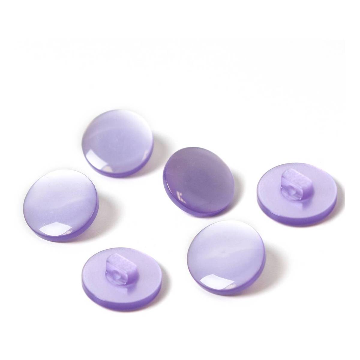 Hemline Lilac Basic Knitwear Button 6 Pack