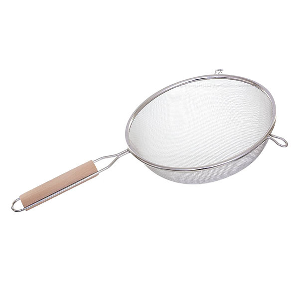 3 passoires inox manche bois - 5Five