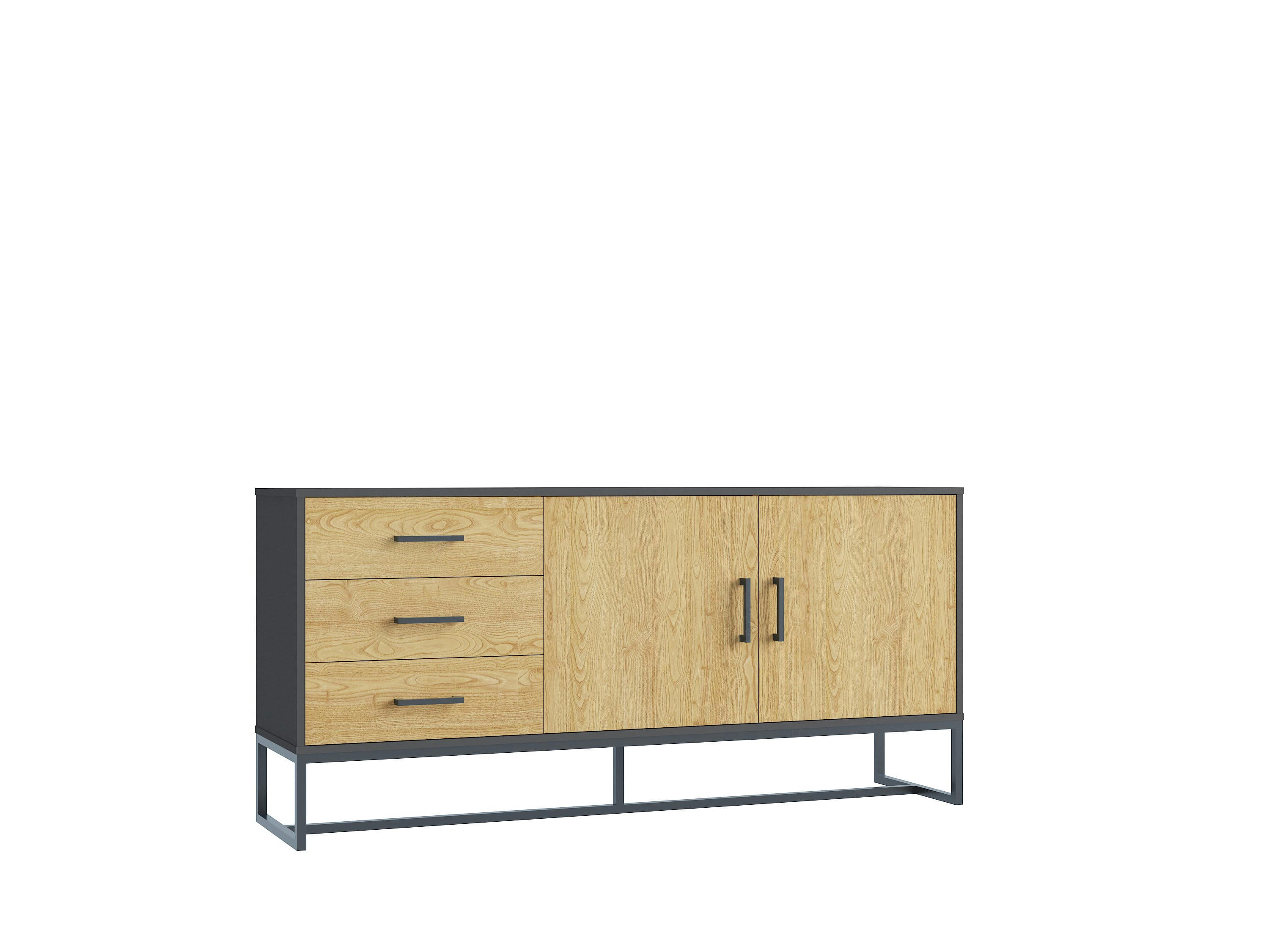 DETROIT - Buffet industriel avec 3 tiroirs