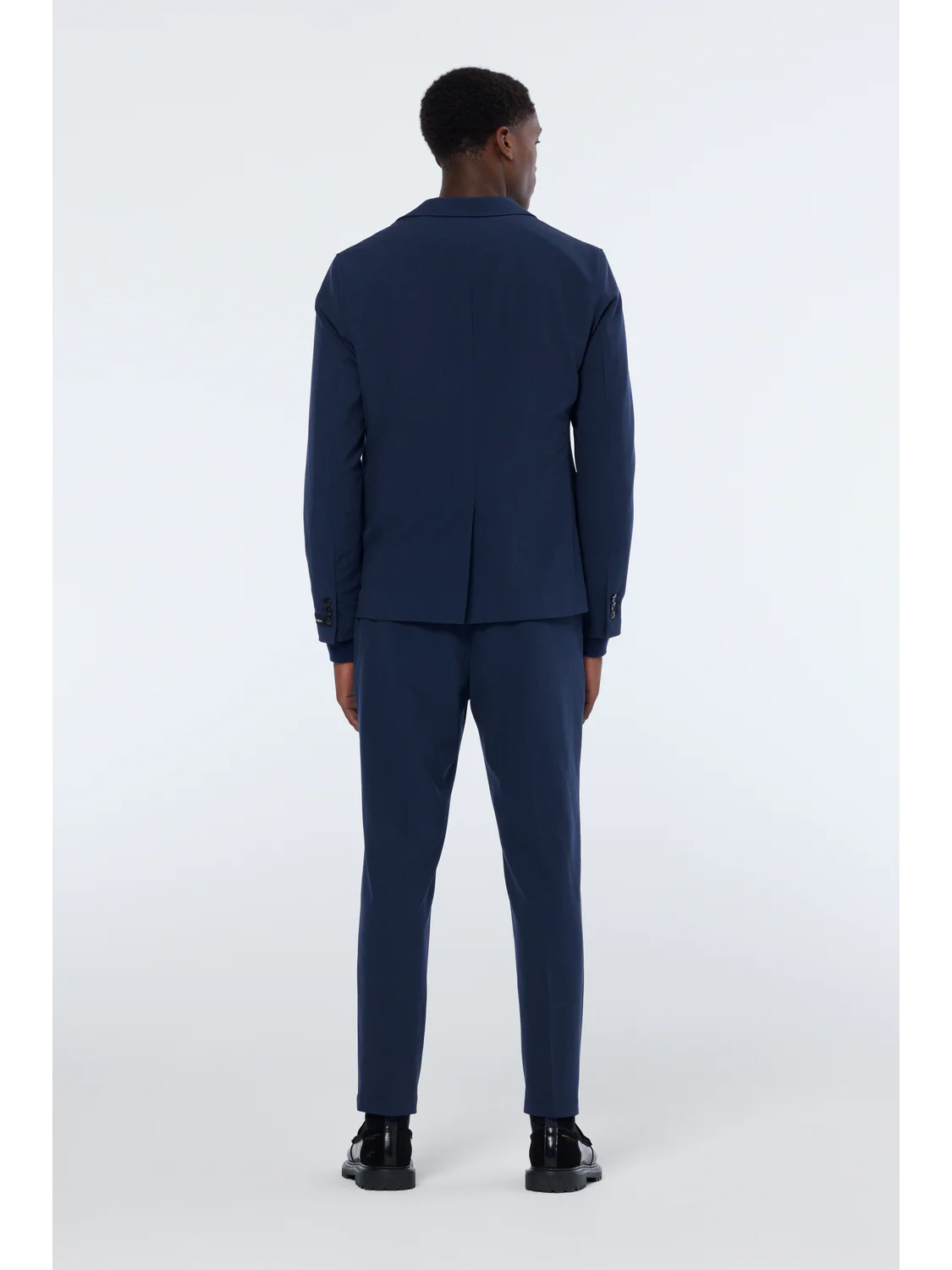 Single-Breasted Seersucker Check Relaxed Fit Blazer