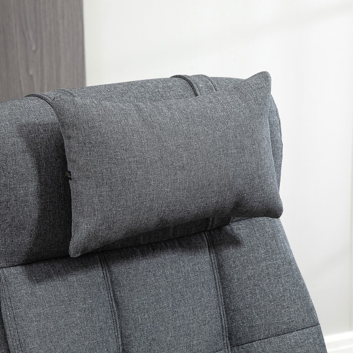 Swivel Task Chair Office Chair with Adjustable Height Retractable Footrest Headrest and Padded Armrest