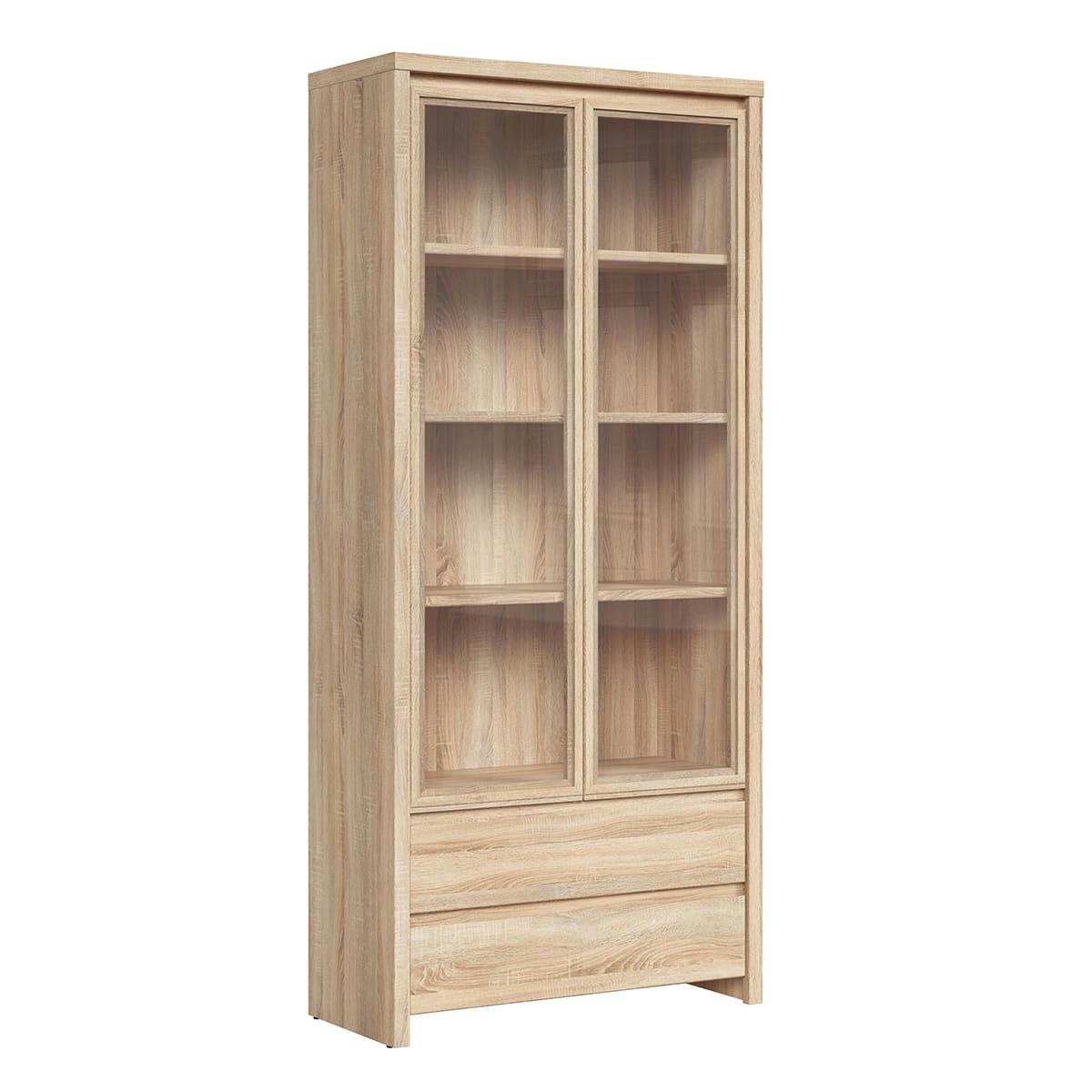 - Vaisselier 2 portes 2 tiroirs naturel