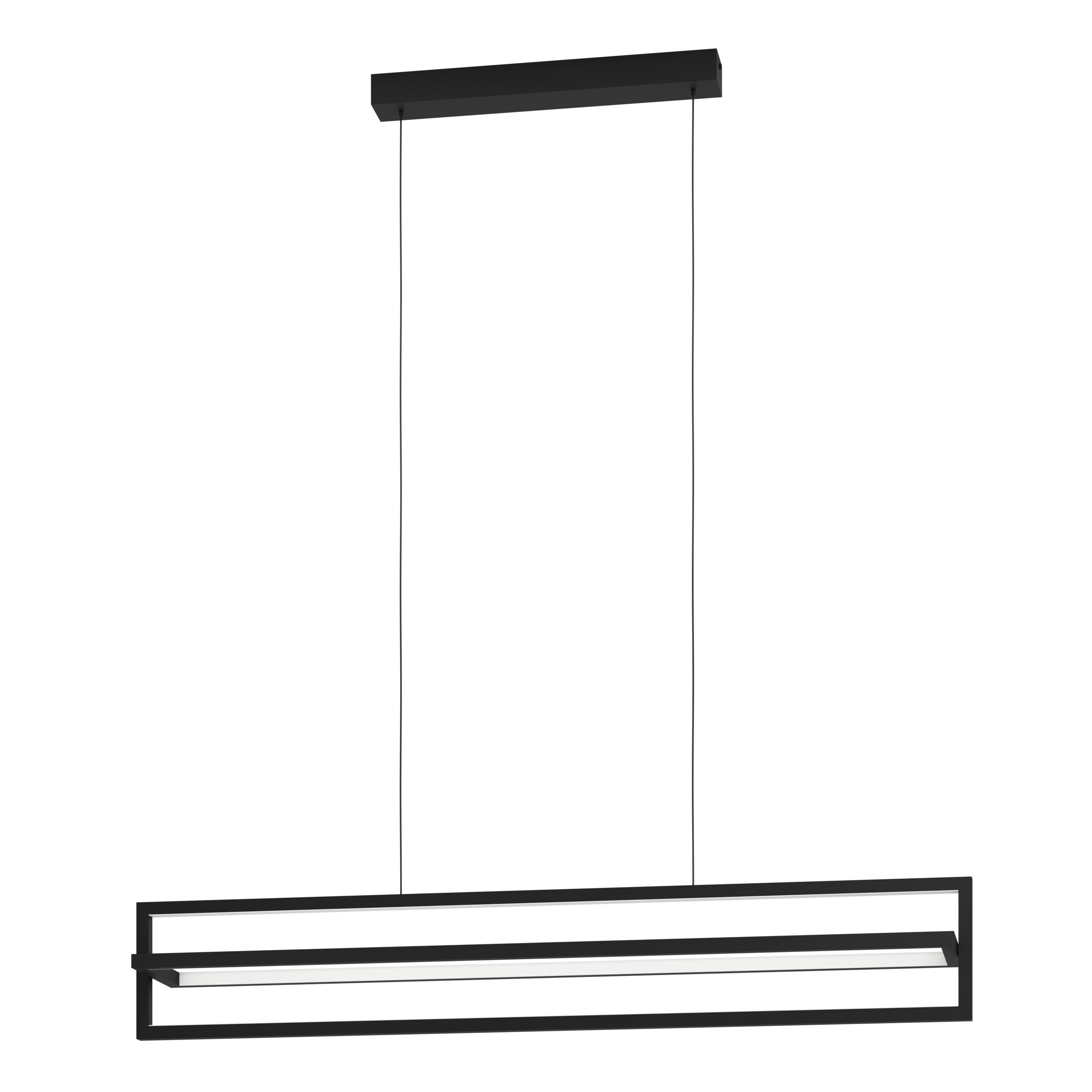 EGLO hanglamp Siberia - led - 78 cm - zwart/wit - dimbaar