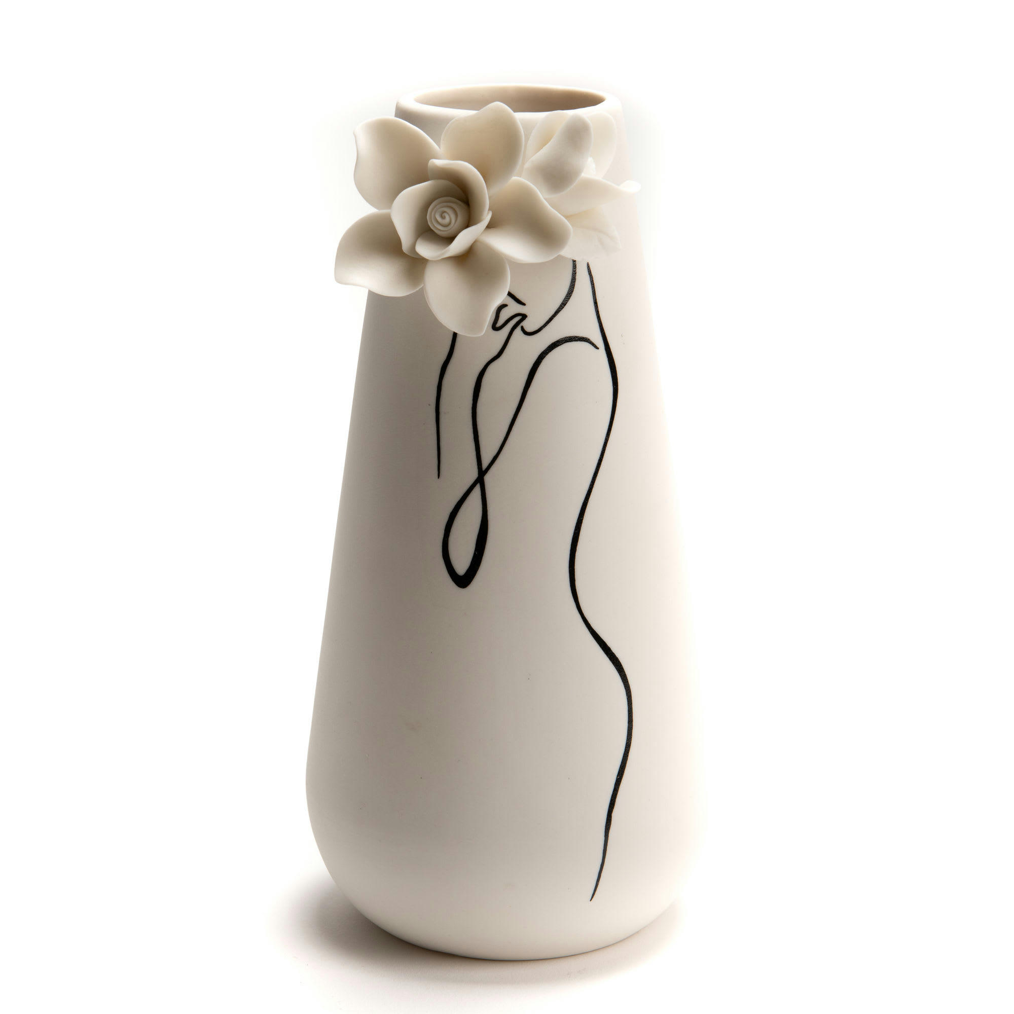 - Vase silhouette femme fleur L10cm