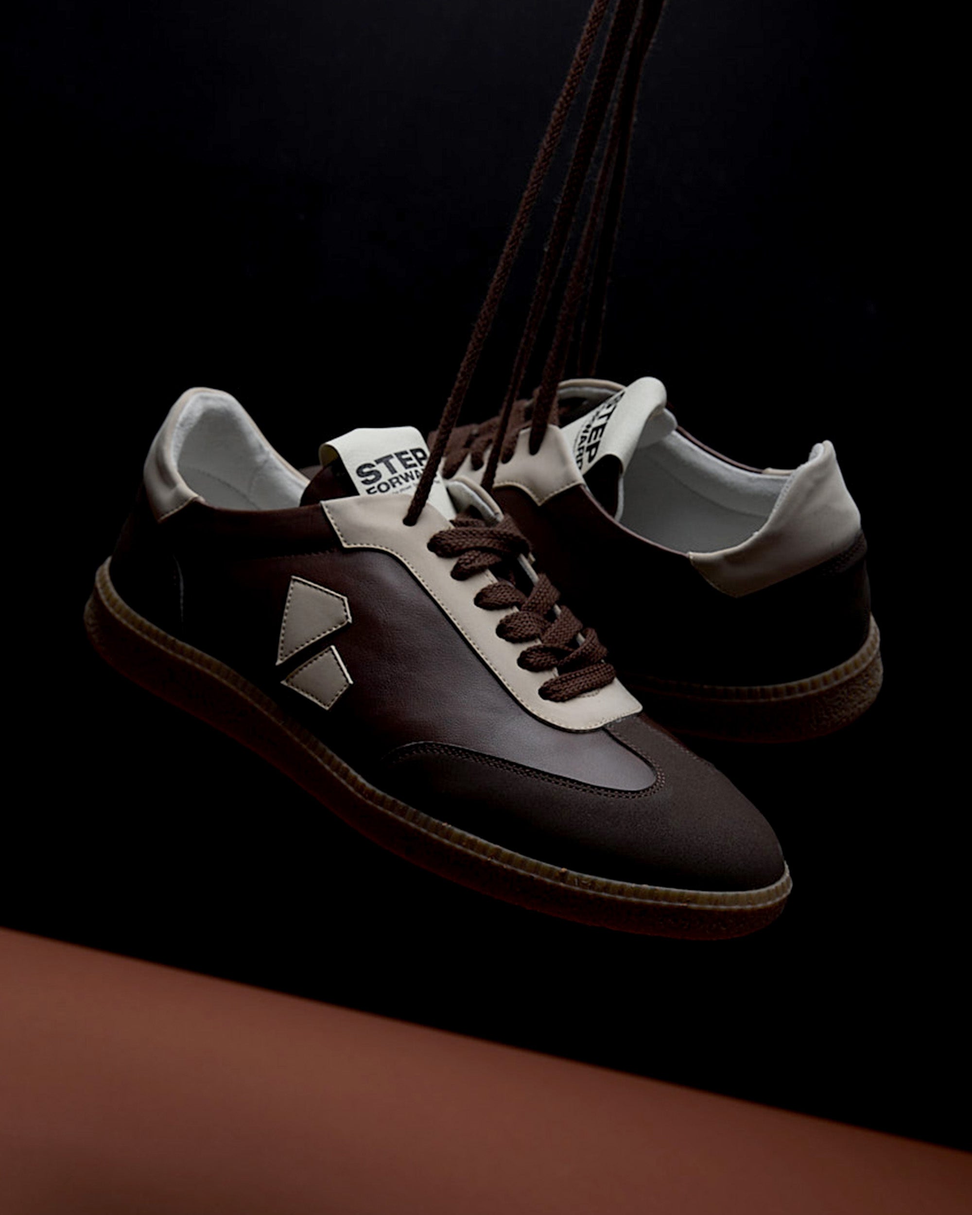 BOHEMA - Brava Sneakers Czekoladowe, ze skóry roślinnej, polska rodzinna marka