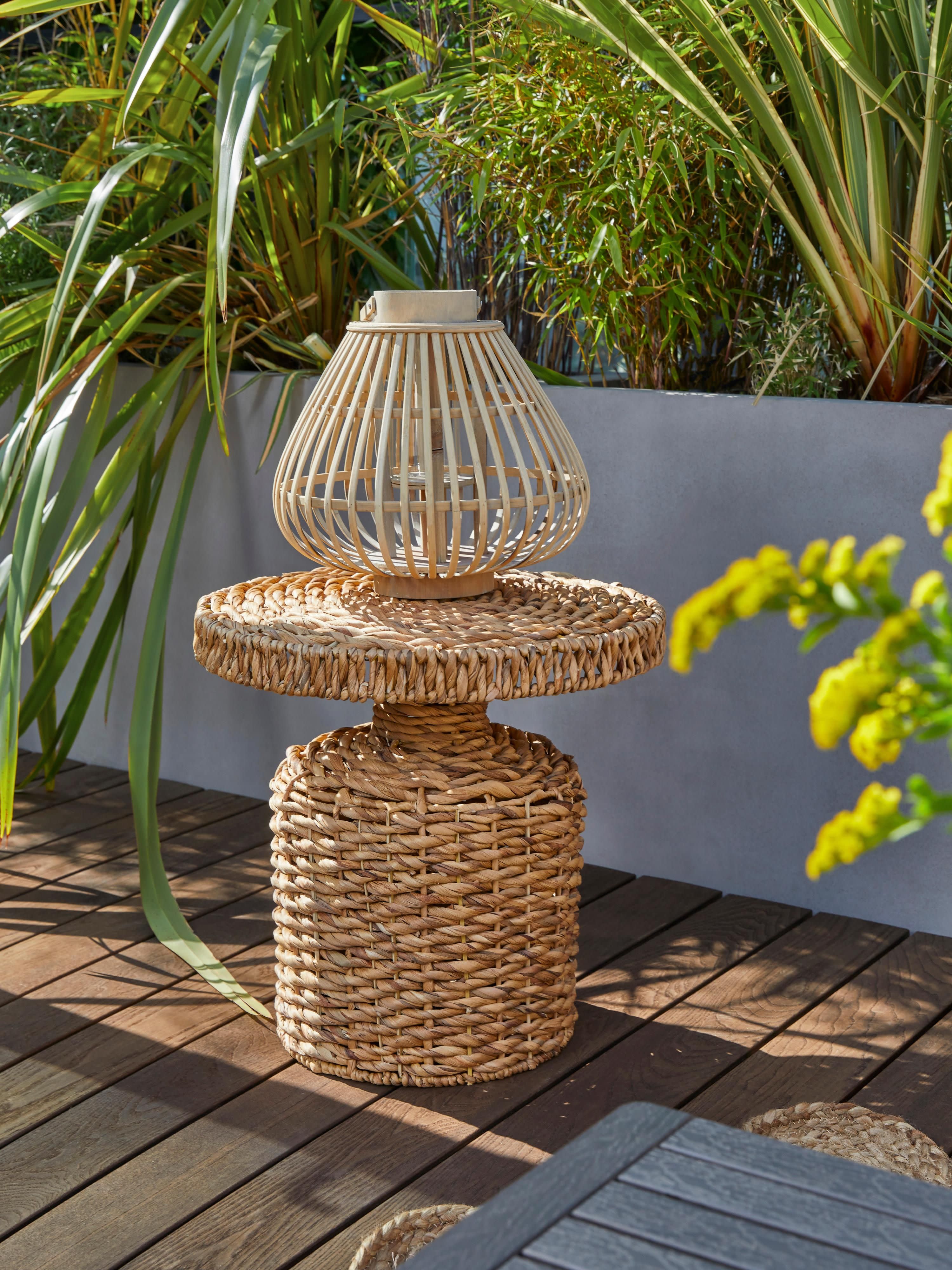Runder Rattan-Beistelltisch Camo