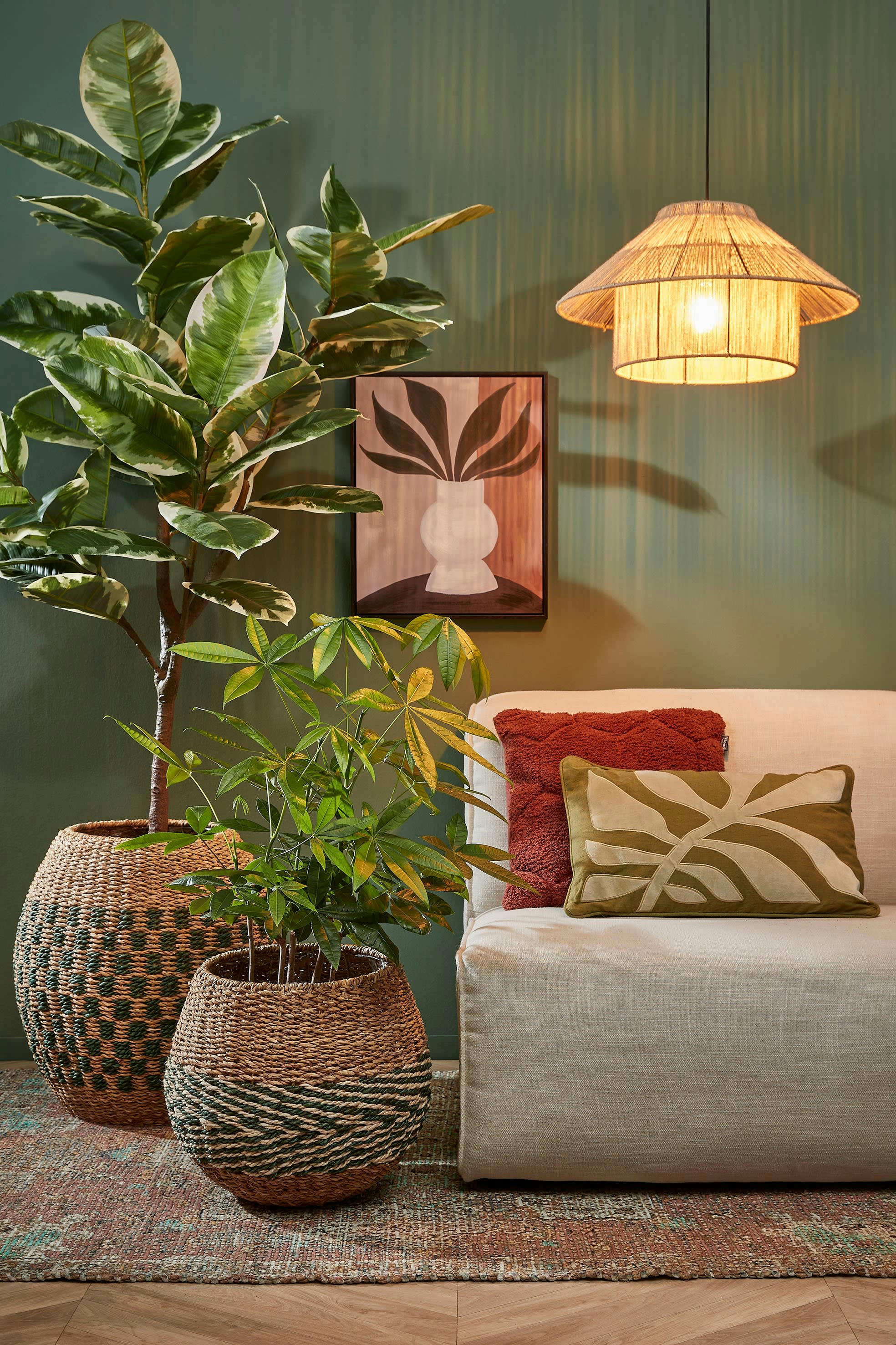 JAIMY - Coussin en coton marron 45x45