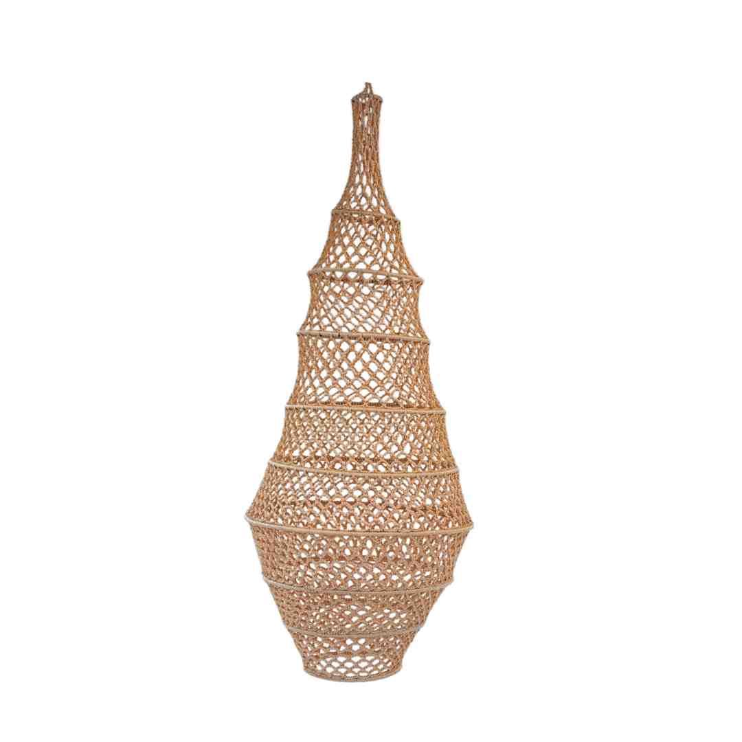 NOA MAY Hanglamp Numa - zand - viscose - Ø 40 cm / H 95 cm - fishnet design