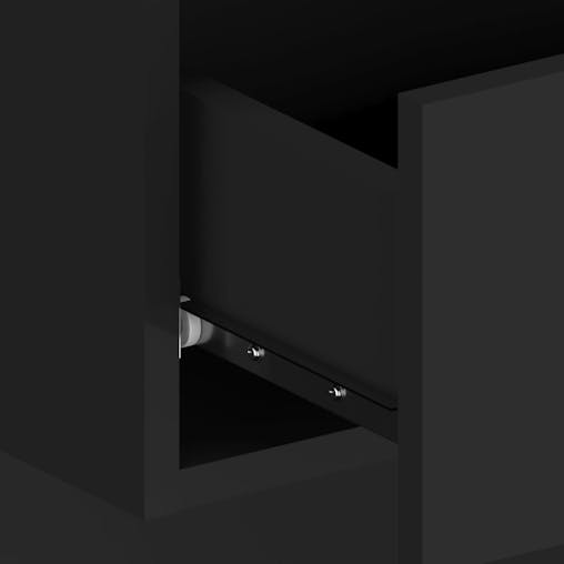 NNEVL Wall-mounted Bedside Cabinets 2 pcs Black