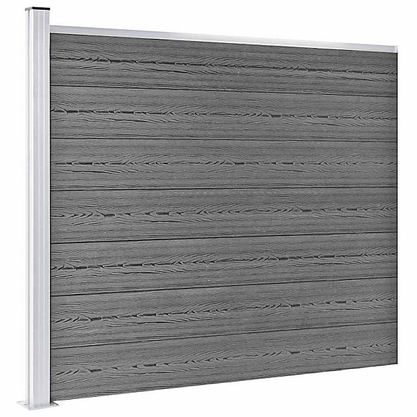 Ensemble de panneau de clôture WPC 526x146 cm Gris vidaXL
